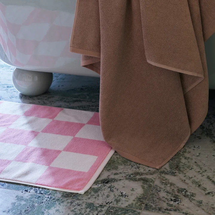 Check Bath mat, 50 x 90 cm, pink from HAY