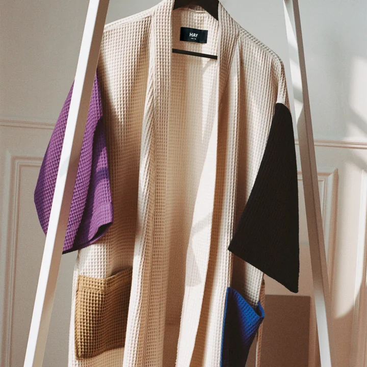 Waffle Bathrobe multicolor, cream from HAY