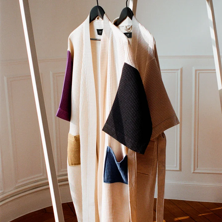 Waffle Bathrobe multicolor, cream from HAY