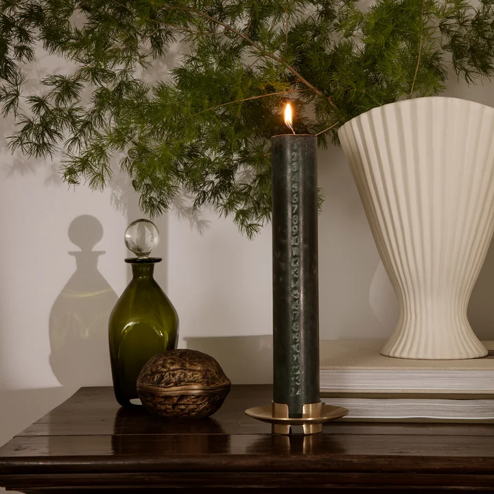 Pure Advent calendar candle and fountain vase by Ferm Living