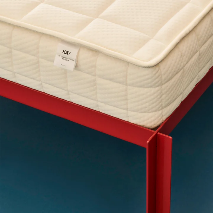 Standard mattress on Connect Bed, maroon red from HAY