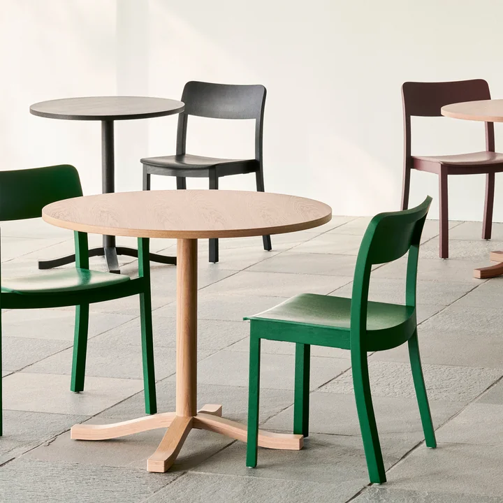 Pastis Dining table, chair, armchair from HAY