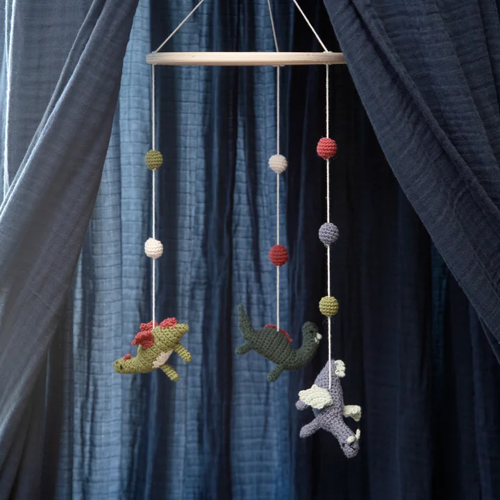 Crochet baby mobile from Sebra
