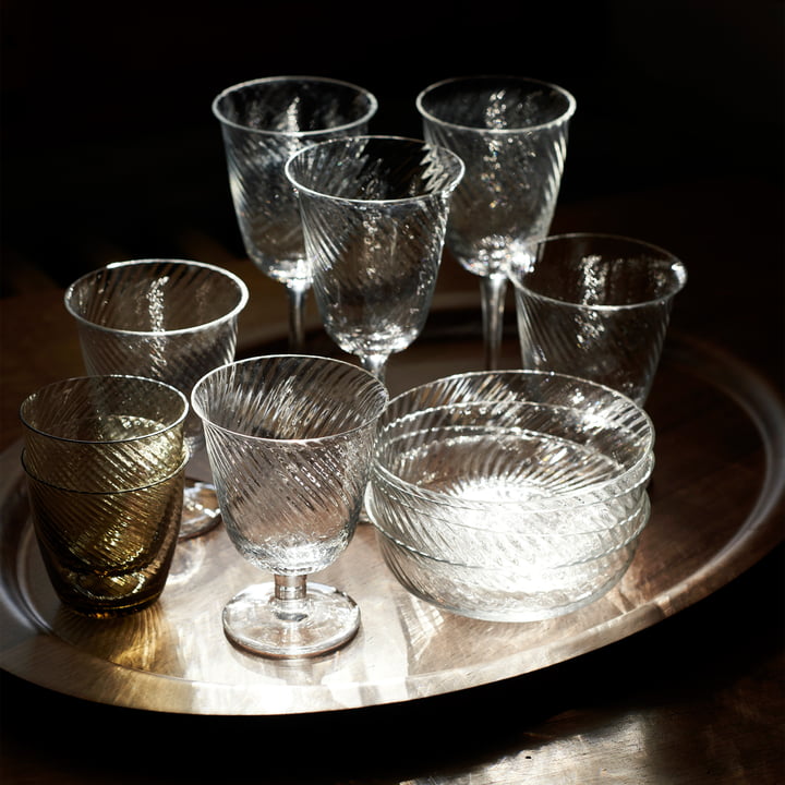 Collect Glasses and glass bowl, clear from & Tradition