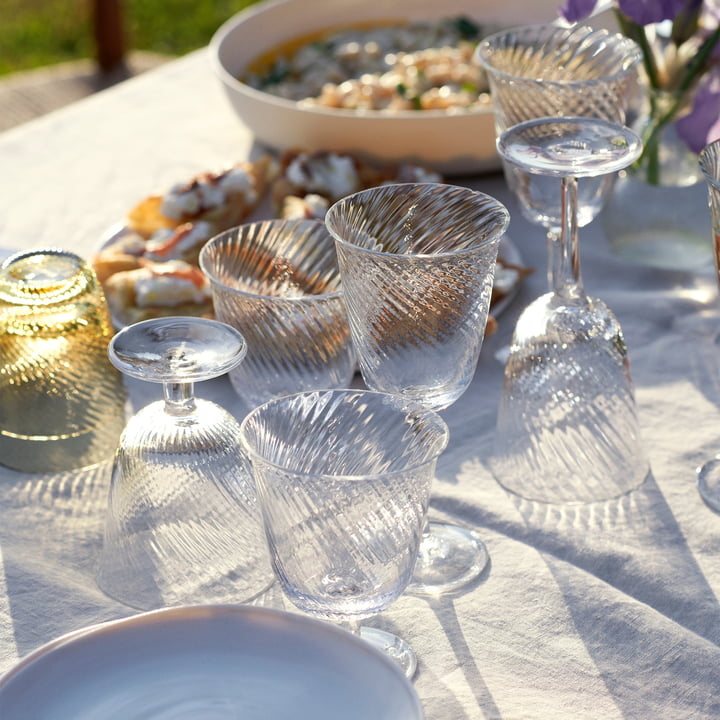 Collect Glasses and glass bowl, clear from & Tradition