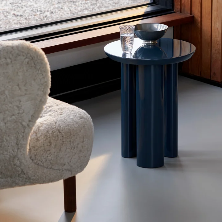 Tung side table, steel blue from & Tradition