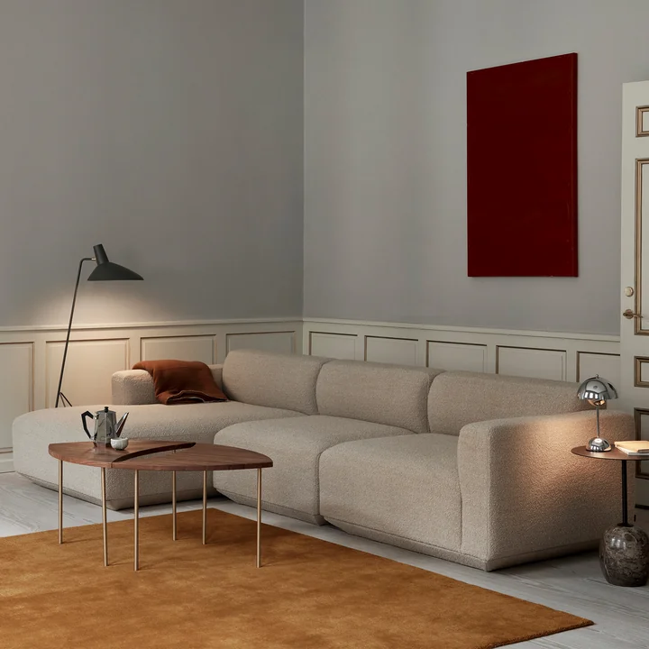 Develius Corner sofa, configuration E, chaise long left, beige (Karakorum 003) from & Tradition