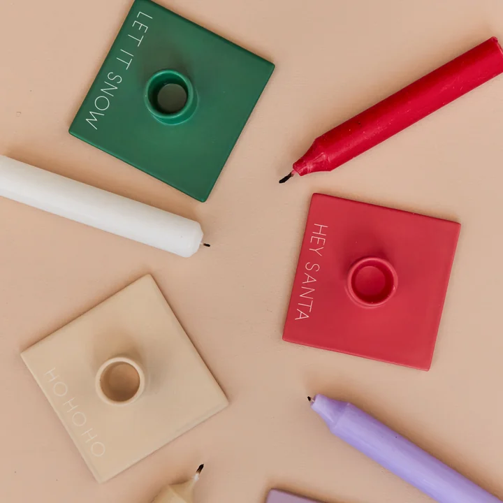 Tell your Christmas Story Candlestick from Design Letters