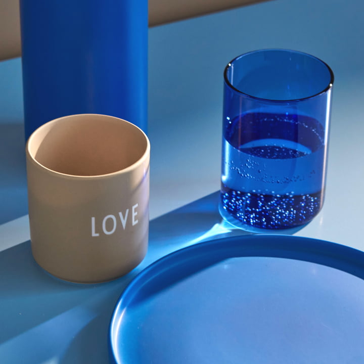 The Mute Favourite Drinking glass, blue from Design Letters