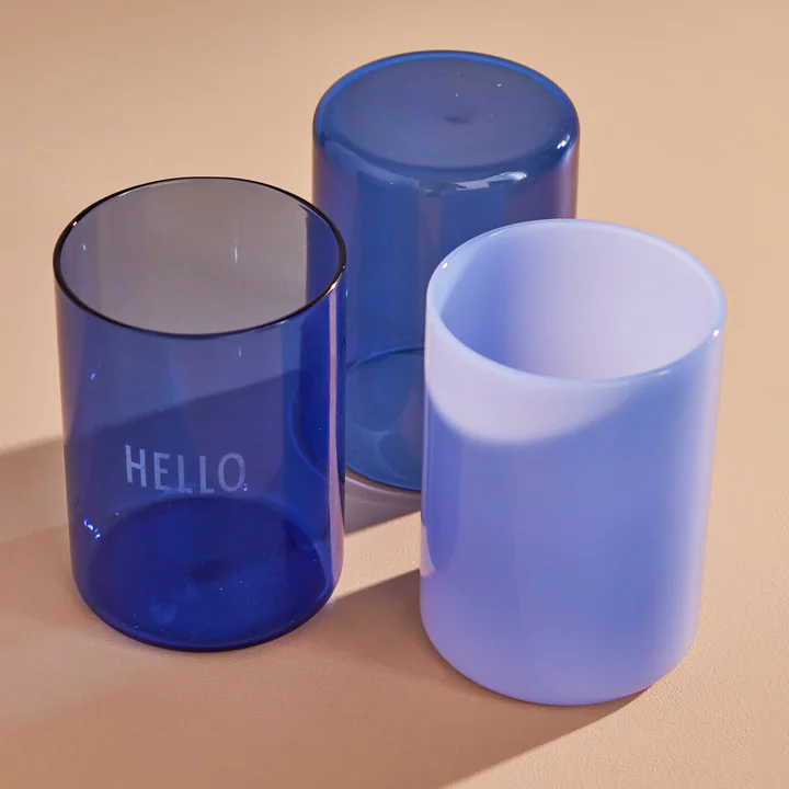 The Mute Milky Favourite Drinking glass, 350 ml, milky blue from Design Letters