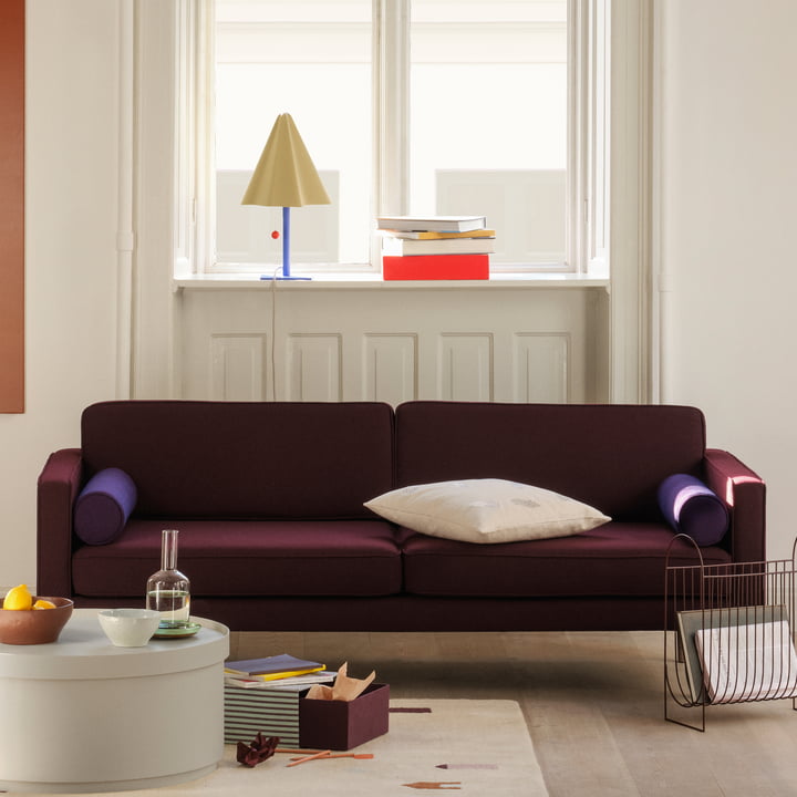 Wind Sofa L 200 cm from Broste Copenhagen in Trevira dark grape