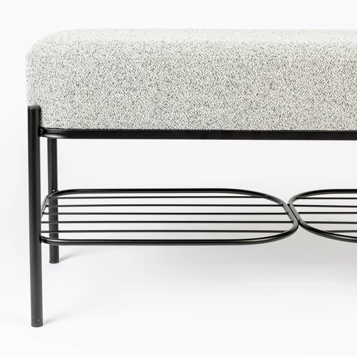 Comfy Bench from Livingstone in the finish black / gray