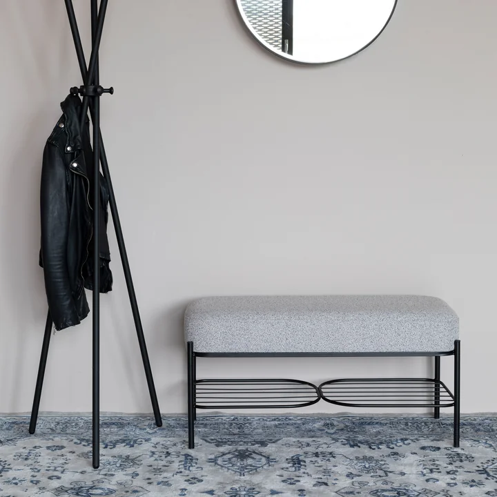 Comfy Bench from Livingstone in the finish black / gray