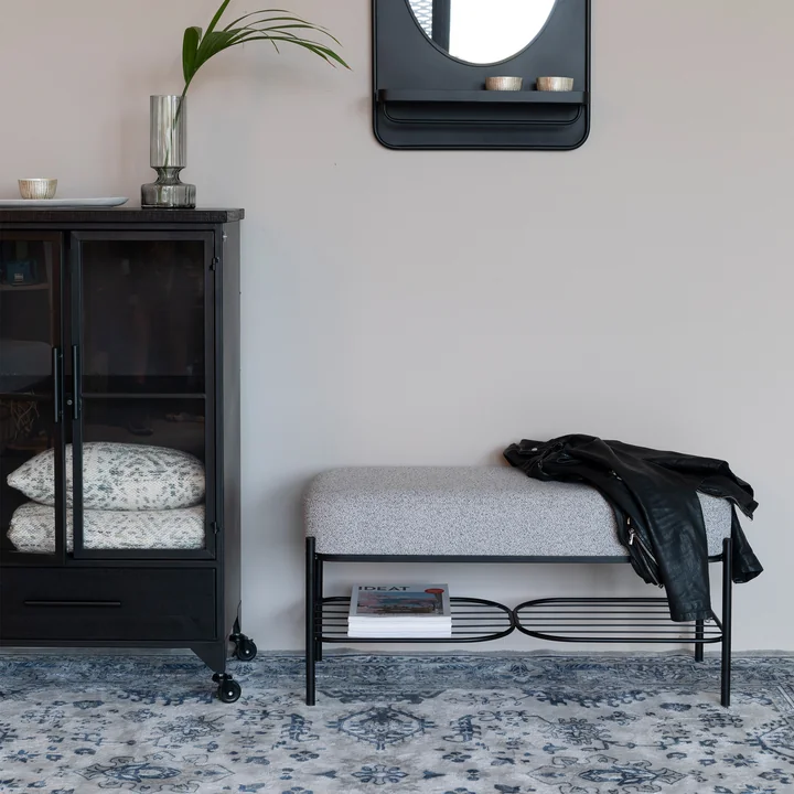 Comfy Bench from Livingstone in the finish black / gray