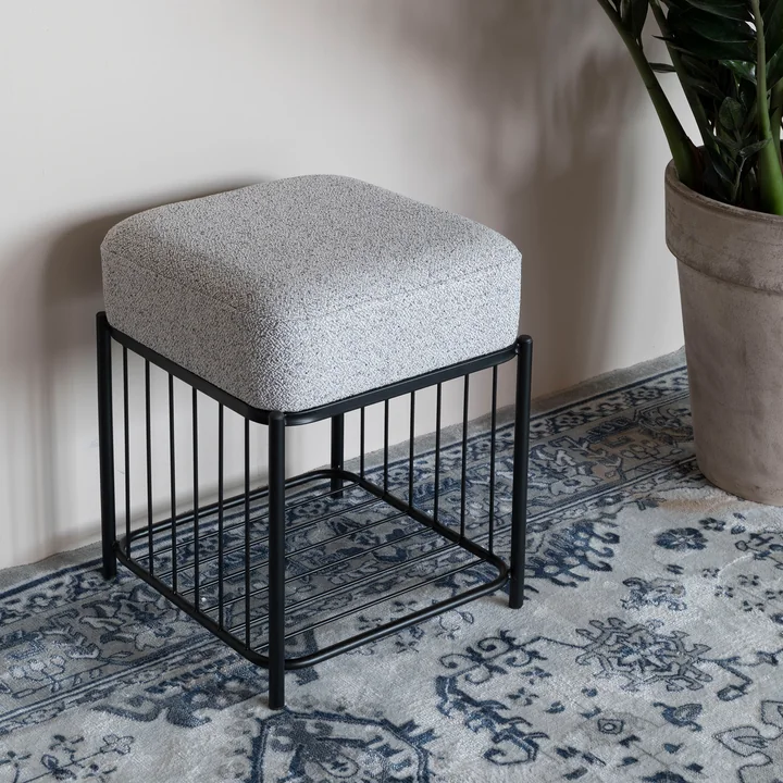Comfy Stool from Livingstone in the version black / gray