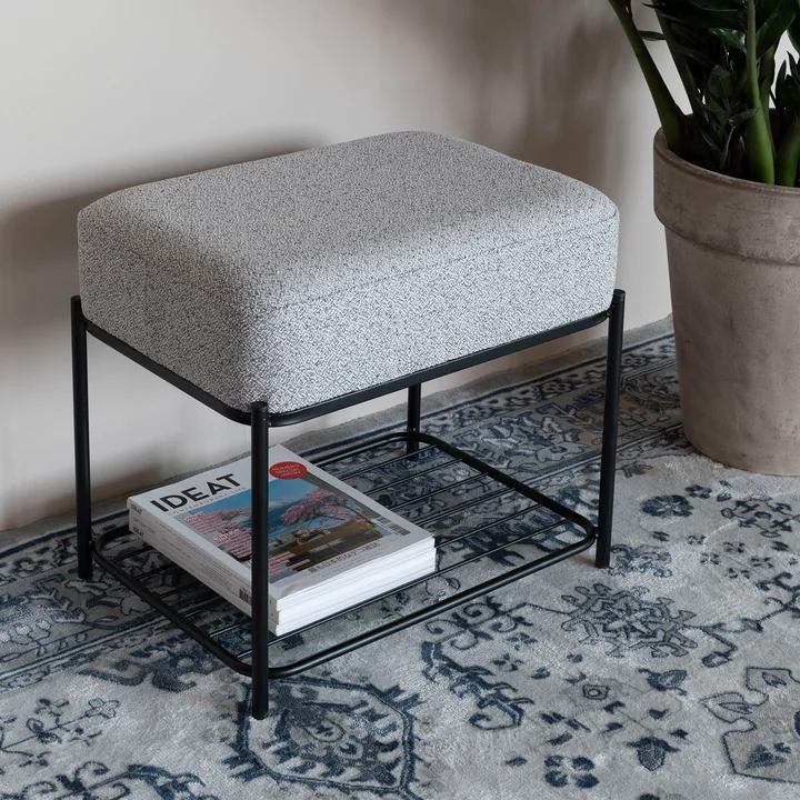 Comfy Stool from Livingstone in the version black / gray