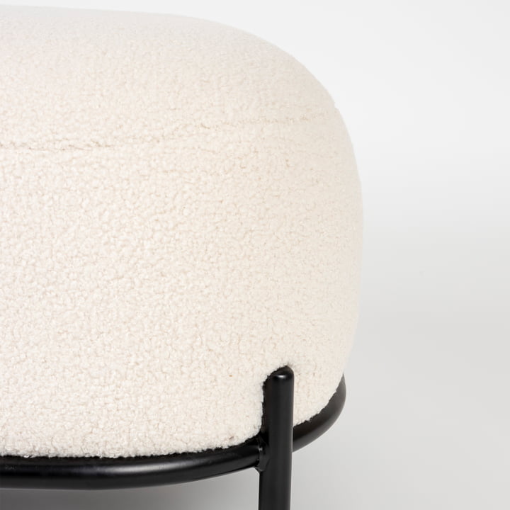 Hatuma Stool from Livingstone in the version black / beige