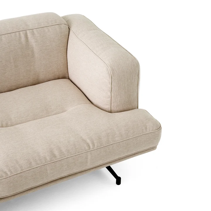 Inland Sofa AV22, 2-seater, frame warm black / beige (Clay 0011) from & Tradition