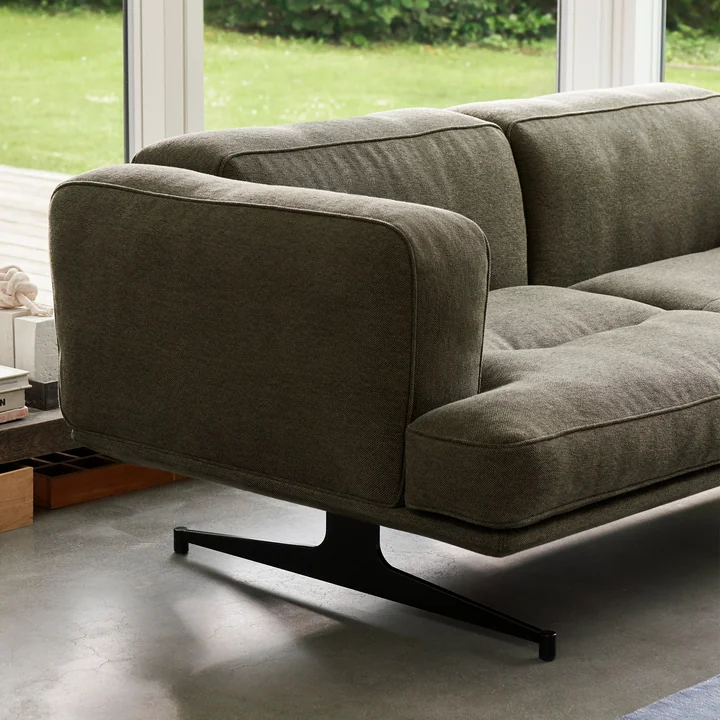 Inland Sofa AV22, 2-seater, moss green (Clay 014) from & Tradition