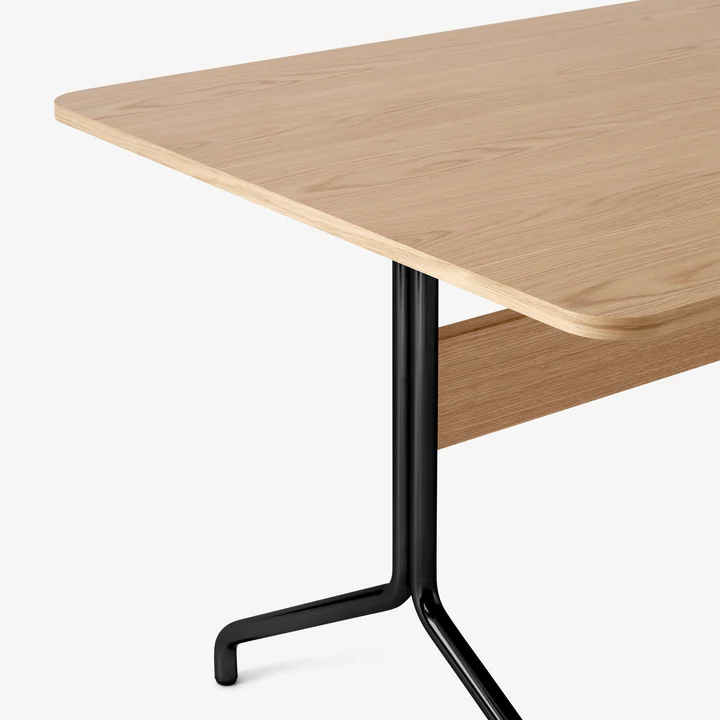 Pavilion Dining Dining table, oak clear lacquered / black frame from & Tradition