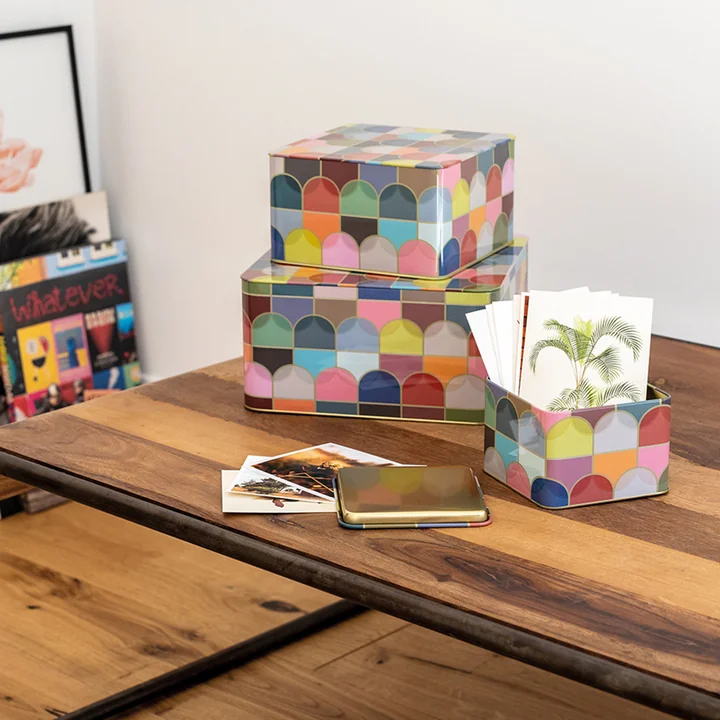Tin can set from Remember in the version Confetto