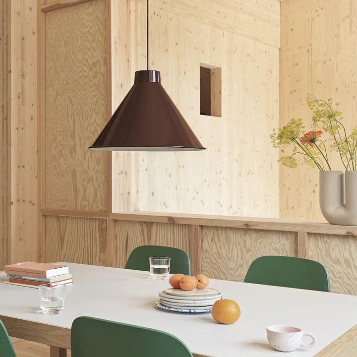 Top pendant lamp LED, Ø 38 cm, deep red from Muuto