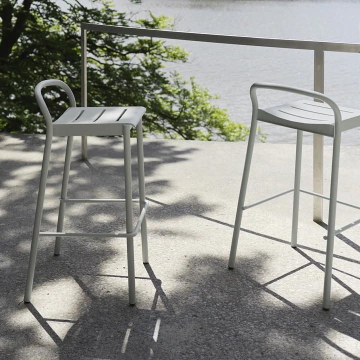 Linear Steel Bar stool outdoor from Muuto