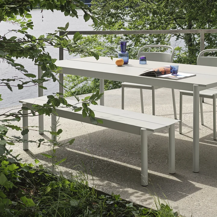 Linear Steel Bench Outdoor, 170 cm, gray from Muuto