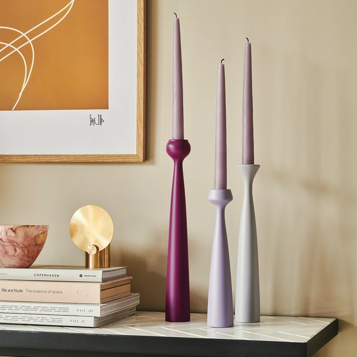 Blossom Candle holder, tulip / deep purple by applicata
