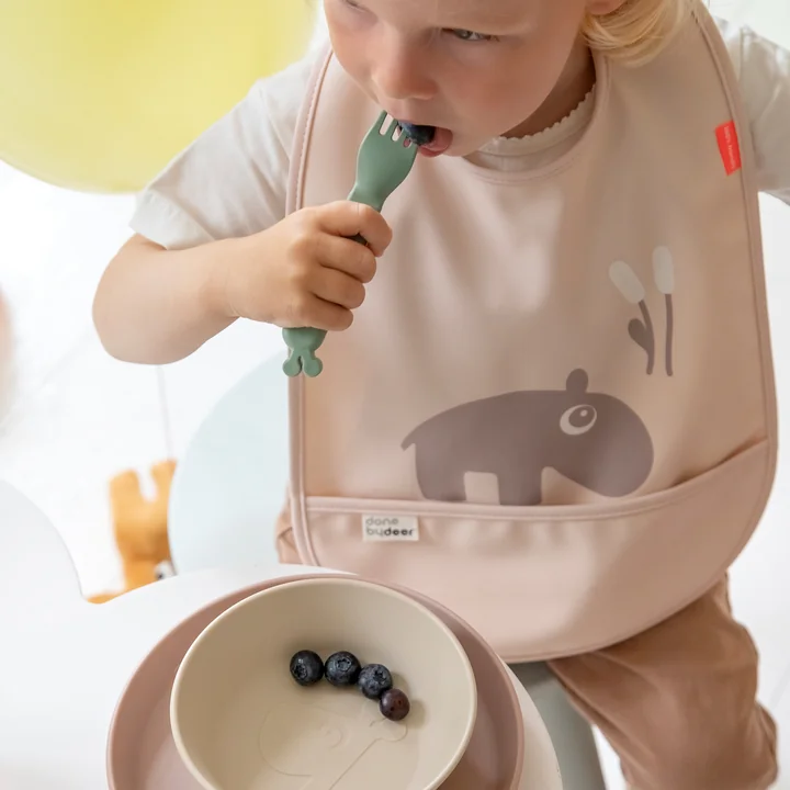 Bib with Velcro closure from Done by Deer