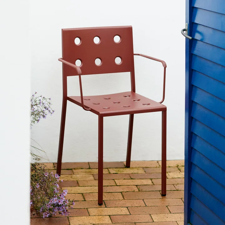 HAY - Balcony Dining armchair, iron red