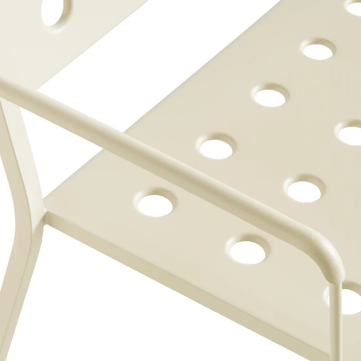 Balcony Lounge bench with armrests, L 121,5 cm, chalk beige from HAY