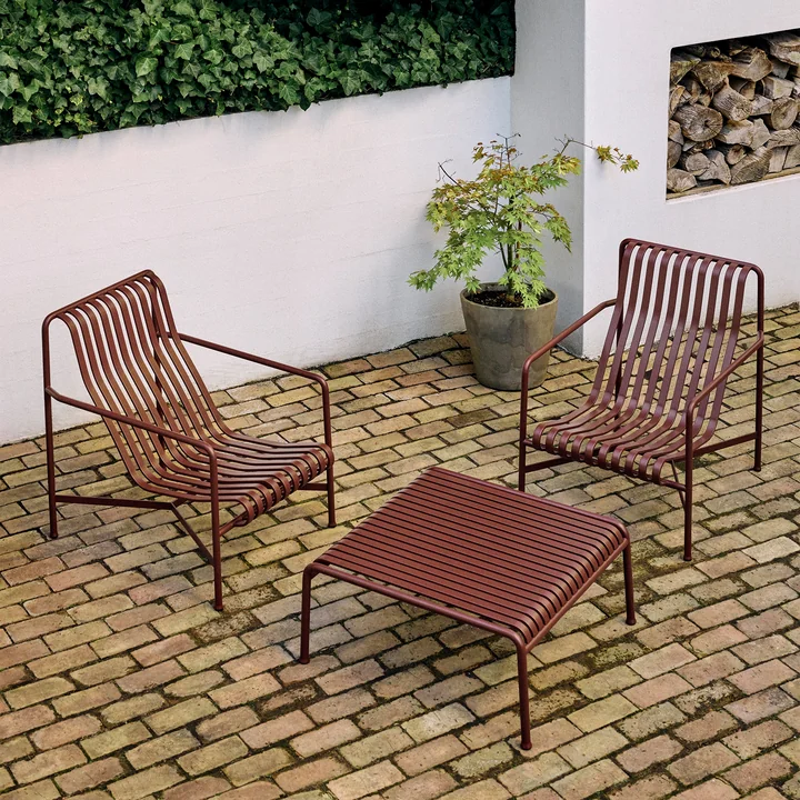 Palissade Side table, 81.5 x 86 cm, iron red from HAY