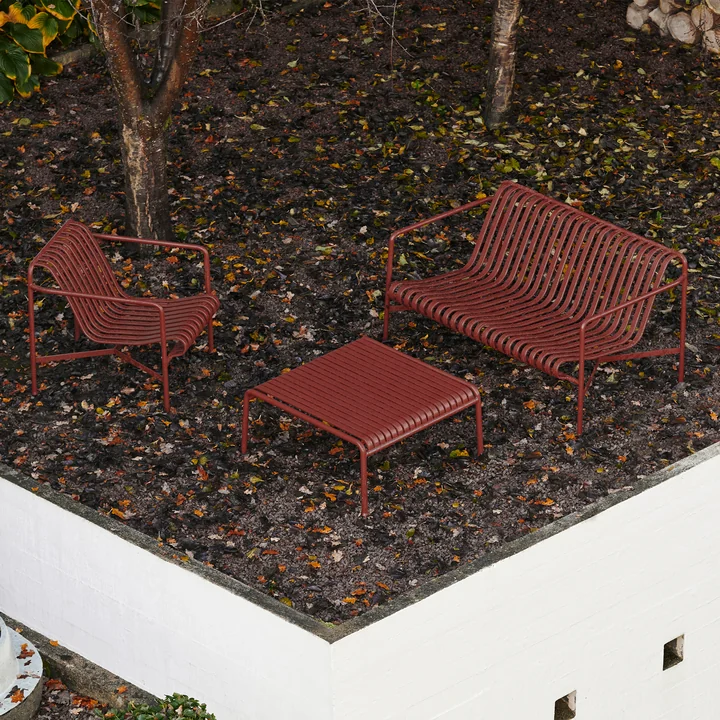 Palissade Side table, 81.5 x 86 cm, iron red from HAY