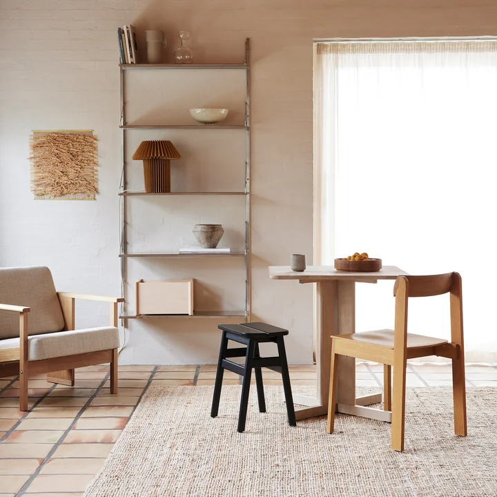 Block Lounge chair and Angle standard stool from Form & Refine