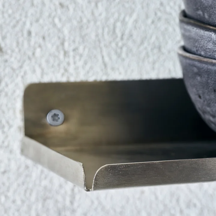 Ledge Wall shelf, L 80 cm, silver brushed from House Doctor