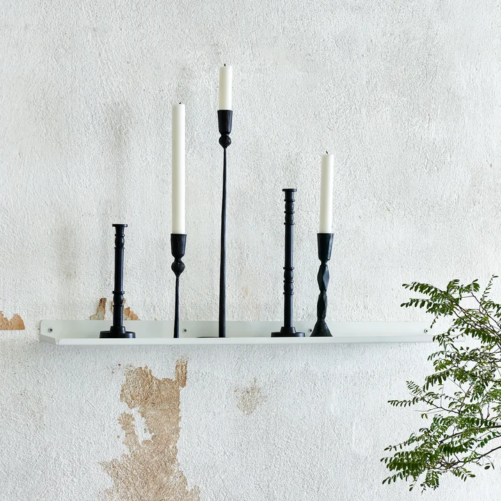 Ledge Wall shelf, L 80 cm, white from House Doctor