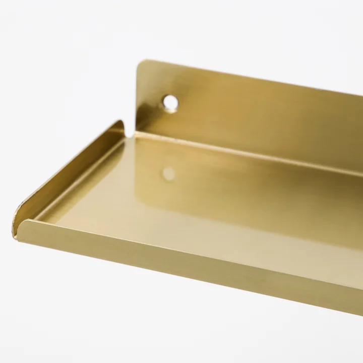 Ledge Wall shelf, L 80 cm, brass from House Doctor
