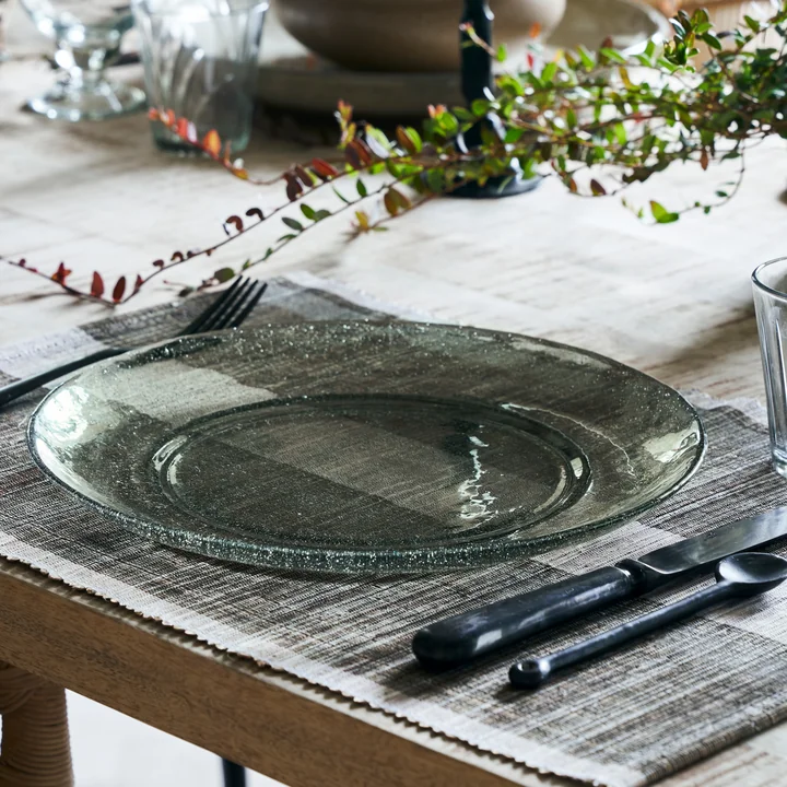 Rain Plate, Ø 27 cm, green (set of 2) from House Doctor