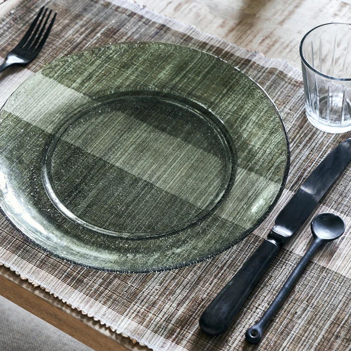 Rain Plate, Ø 27 cm, green (set of 2) from House Doctor