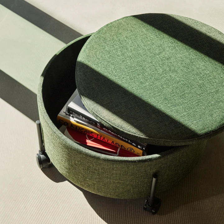 Contain Pouf with rolls from Hübsch Interior