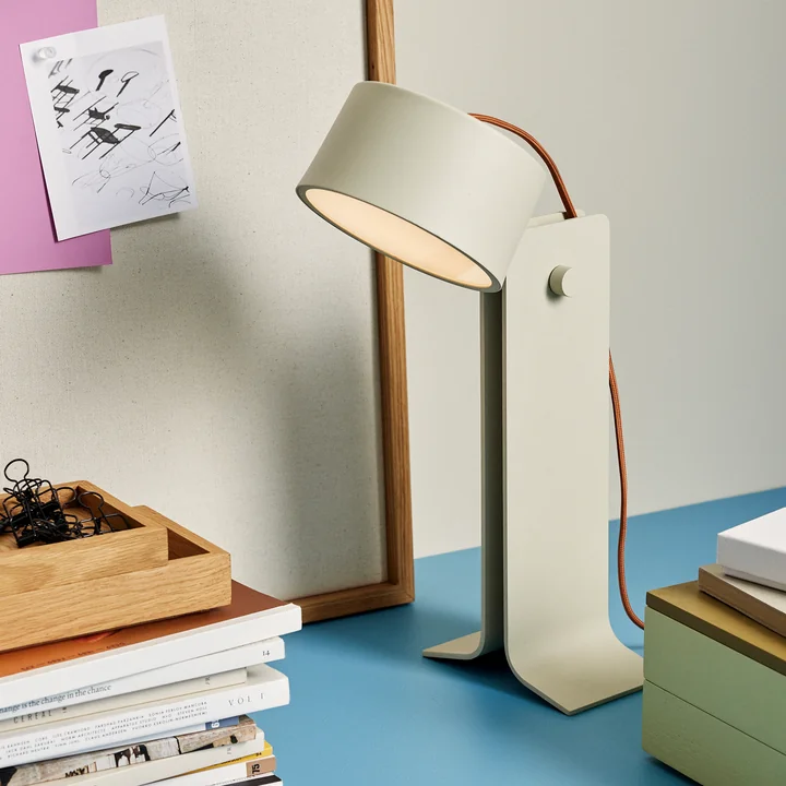 Crea LED table lamp, sand / orange from Hübsch Interior