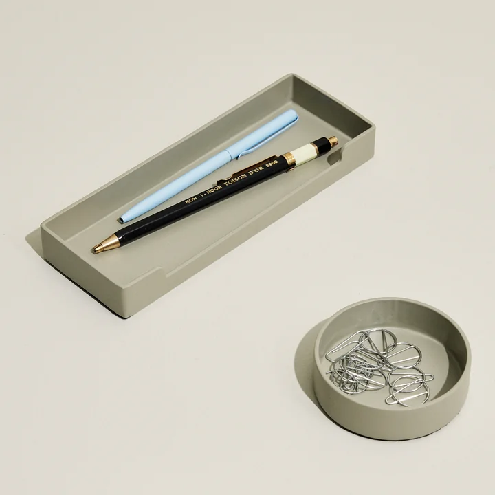 District Storage tray square, light gray from Hübsch Interior