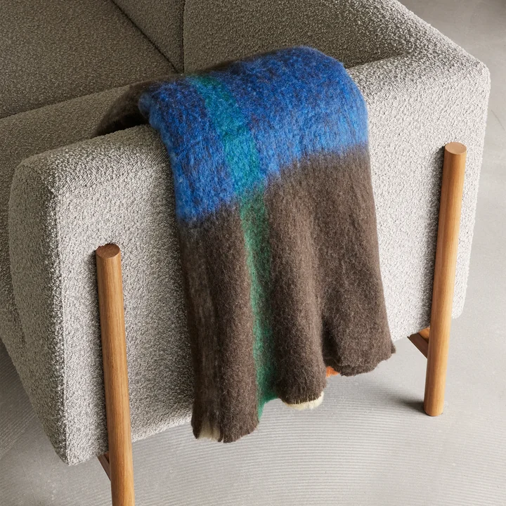 Graphic Blanket 140 x 200 cm, brown / multicolor from Hübsch Interior