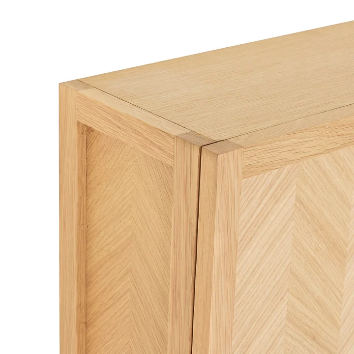 Herringbone Shoe cabinet, natural oak from Hübsch Interior