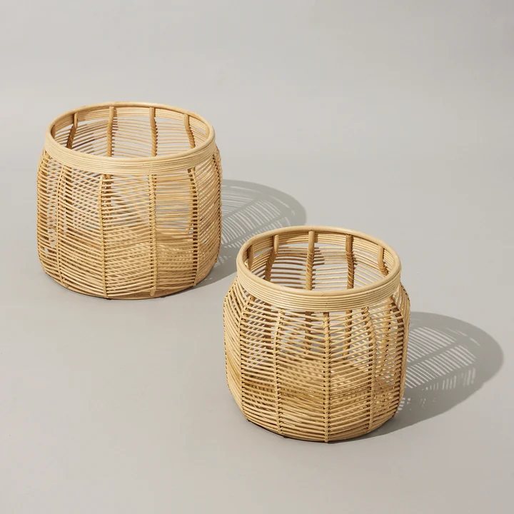 Luna Storage basket, rattan natural from Hübsch Interior