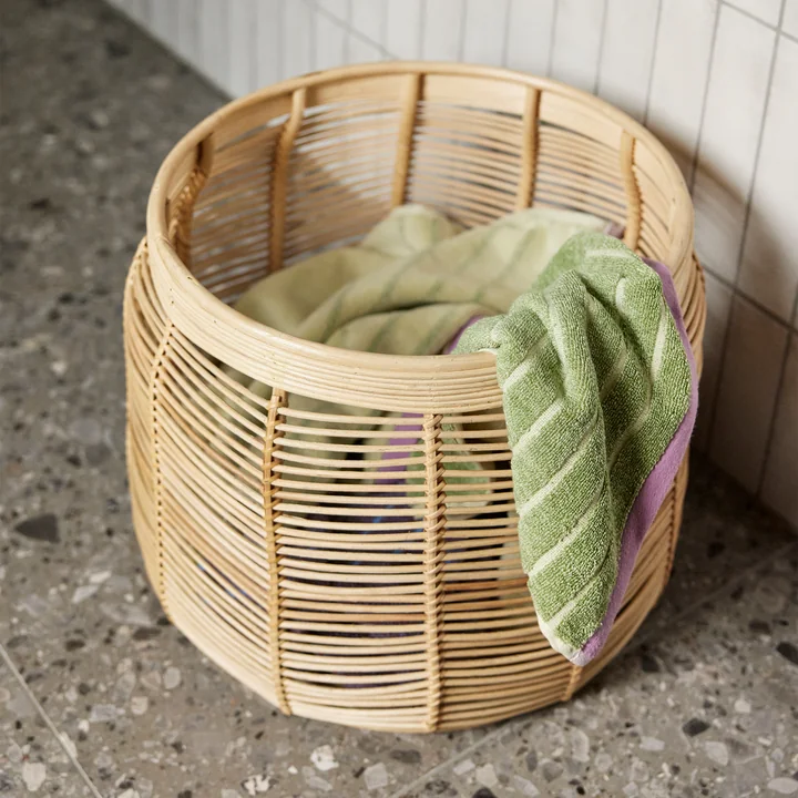 Luna Storage basket, rattan natural from Hübsch Interior