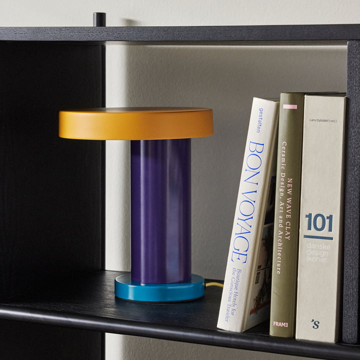 Magic LED table lamp, purple / petrol / orange / yellow from Hübsch Interior