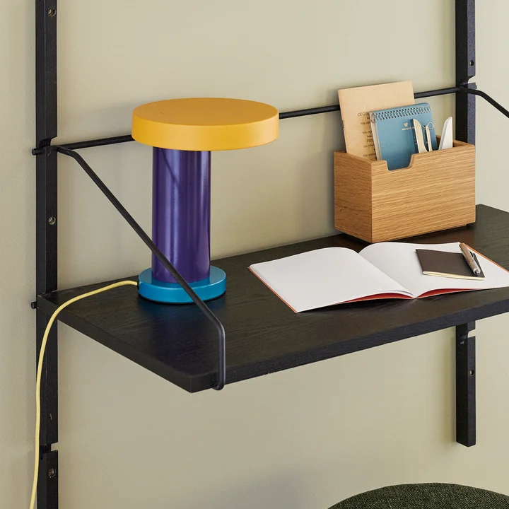 Magic LED table lamp, purple / petrol / orange / yellow from Hübsch Interior