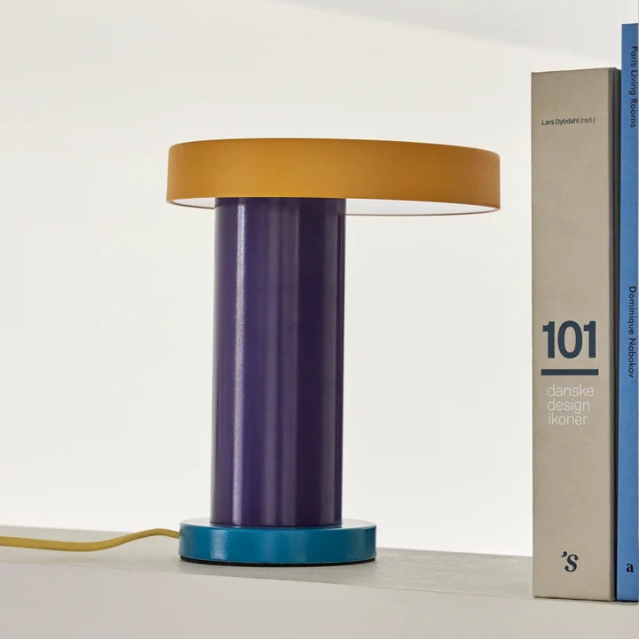 Magic LED table lamp, purple / petrol / orange / yellow from Hübsch Interior